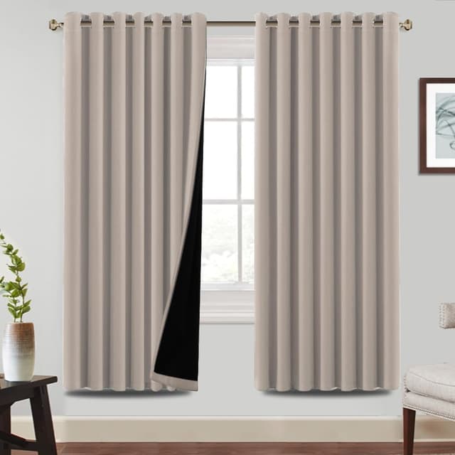 Detalle de BellaHills 100% Blackout Curtains 90 x 72