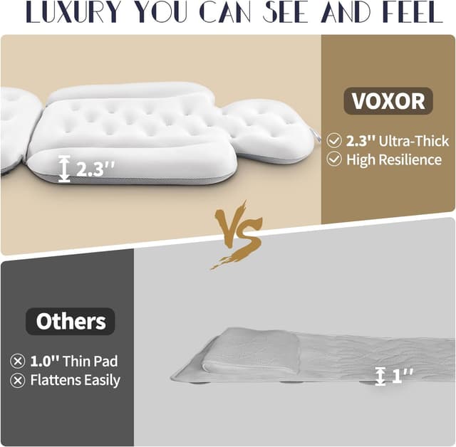 Thumbnail 4 de Full Body Bath Pillow 51" x 16" for Tub