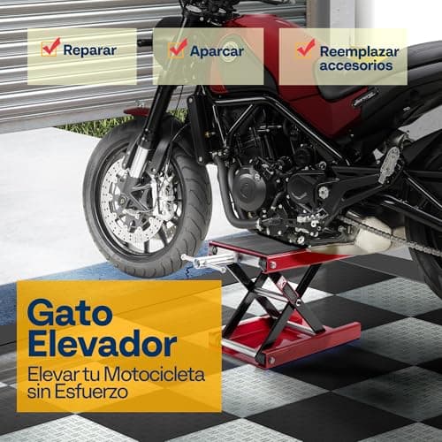 Detalle 1 de VIVOHOME Sollevatore moto altezza regolabile 500 kg 🛠