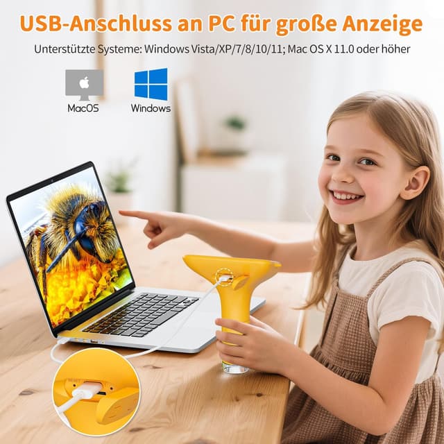 Detalle 2 de SKYBASIC Mini‑Mikroskopkamera 1000x