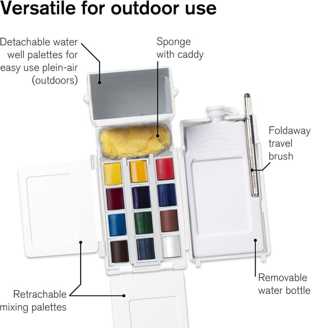 Thumbnail 4 de Winsor & Newton Cotman Field Box Aquarellfarben-Set (0390639) – 12 Farben für unterwegs