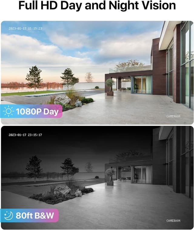 Detalle 2 de Kit videosorveglianza ZOSI 1080p 8CH con 4 telecamere esterne IP66 e DVR H.265+