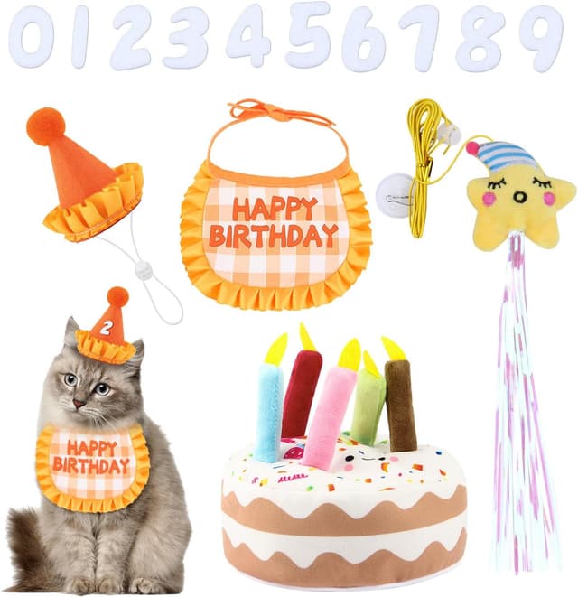 Imagen de Cat Birthday Outfit Set for Cats en OfertitasTOP