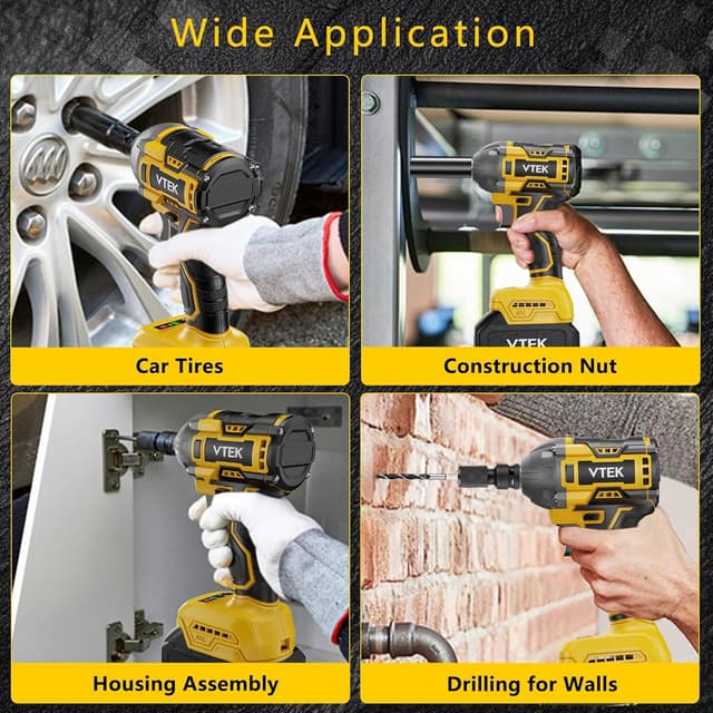 Thumbnail 6 de VTEK Clé à chocs sans balais 1/2 pouce 295 ft‑lbs