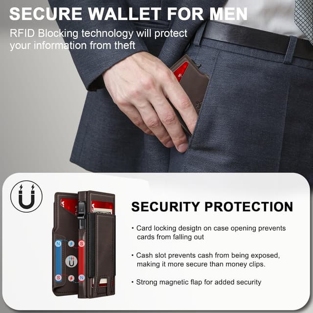 Thumbnail 6 de Slim Pop Up Wallet for Men 9-13 Cards đź‘›