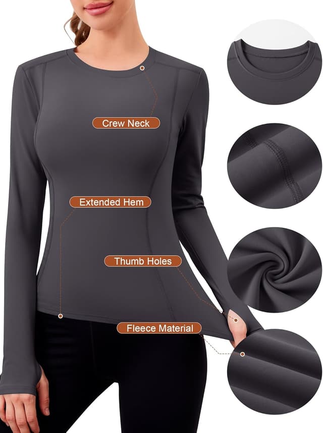 Detalle de IECCP Women Thermal Long Sleeve Base Layer 1️⃣