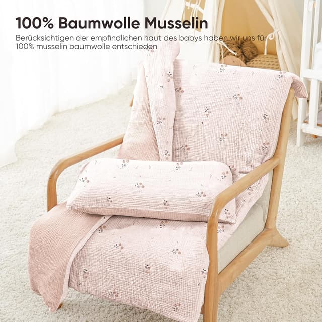 Detalle 2 de Susurration Musselin Kinderbettwäsche 100x135