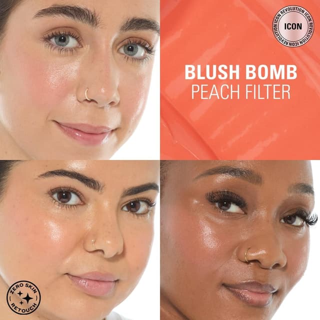Thumbnail 4 de Makeup Revolution Blush Bomb Peach Filter, 4 teintes