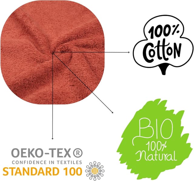 Detalle de Serviette éponge Lagune 70x140 coton bio