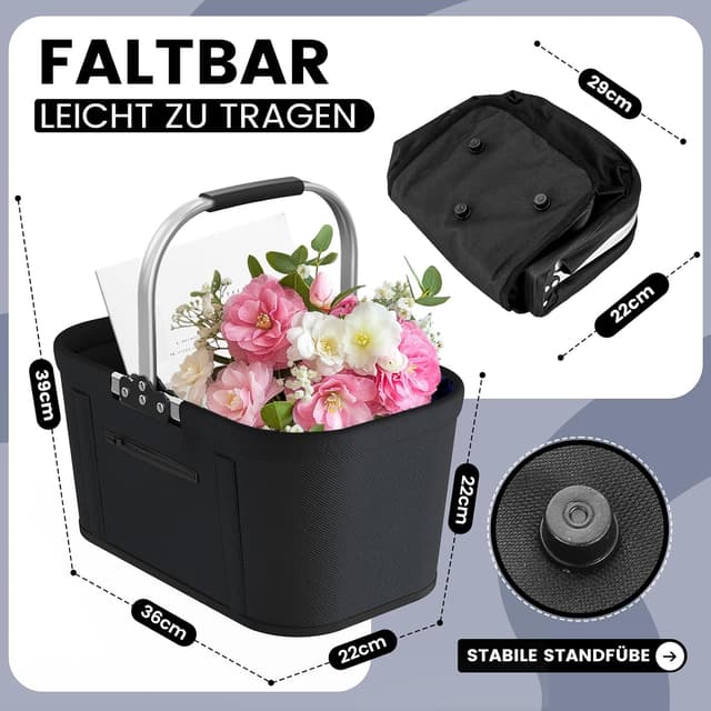 Detalle 2 de Yeabett 22L Faltbarer Einkaufskorb