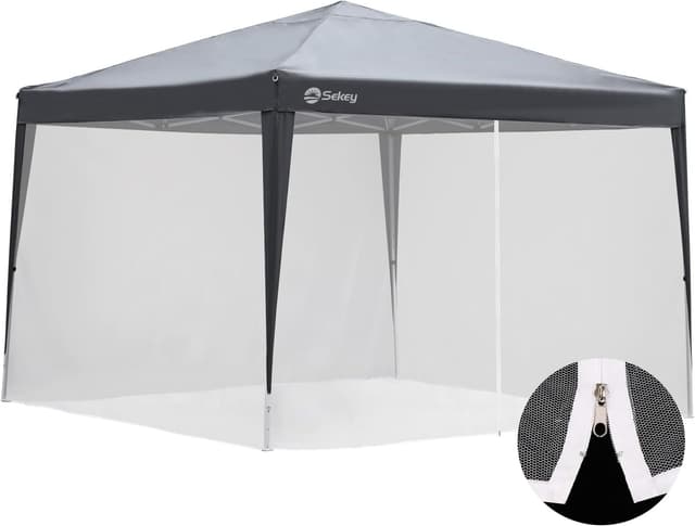 Detalle de Sekey zanzariera per gazebo 3x3 m con cerniera e cinturini