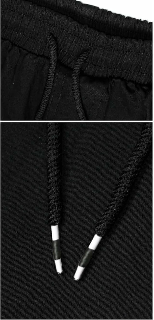 Detalle 2 de LIUPMWE Herren Chino Cargo Hose aus Baumwolle mit Kordelzug und Taschen