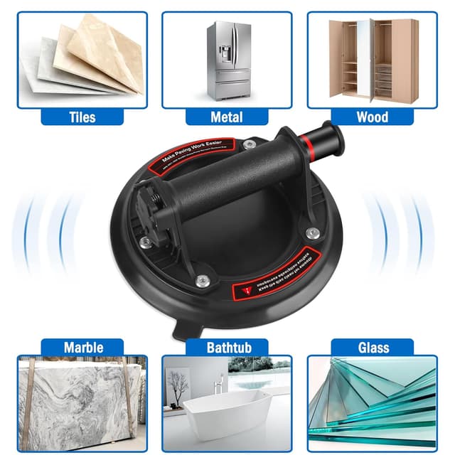 Detalle de Glass suction lifters 8 inch, 220kg load