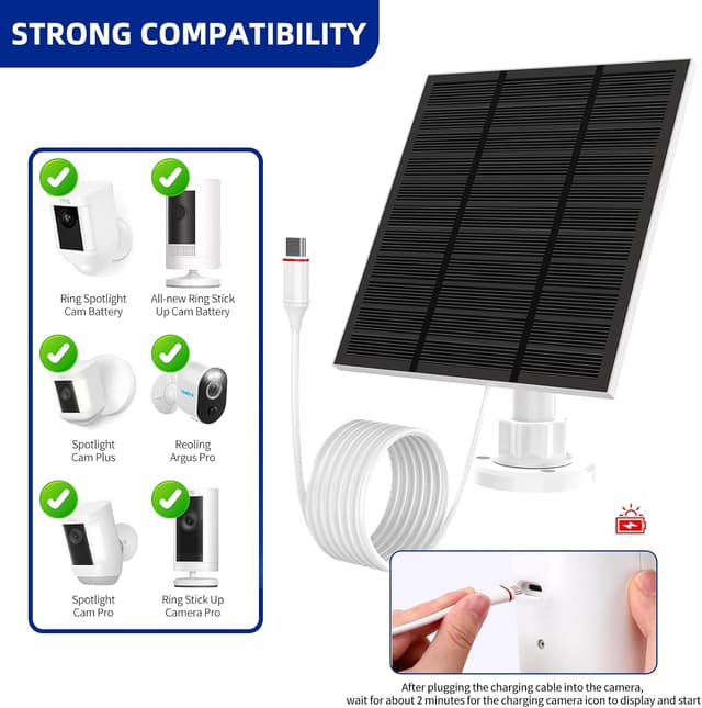 Detalle de Solar Panel Charger 5W Ring Camera Solar