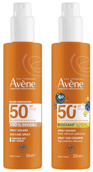 Detalle de Avène Solar Spray Alta Protección SPF50+ y Niños 🌞 400 ml