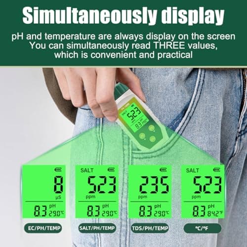 Thumbnail 3 de Homcoice Medidor PH 5 en 1 con pantalla IP67 💧