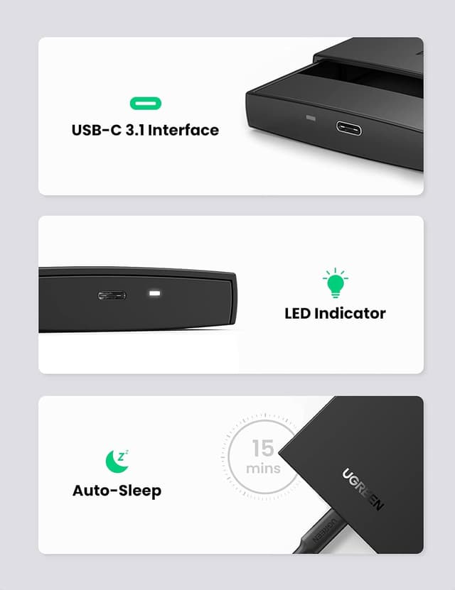 Thumbnail 6 de UGREEN 2.5 Inch Enclosure 6Gbps USB‑C