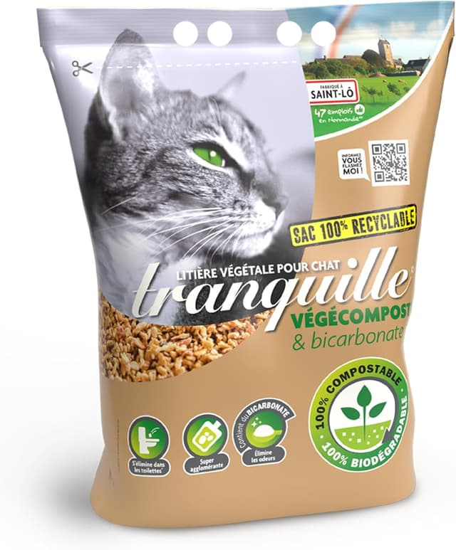 Thumbnail 1 de Tranquille Vegecompost litière végétale 4 L 🐾