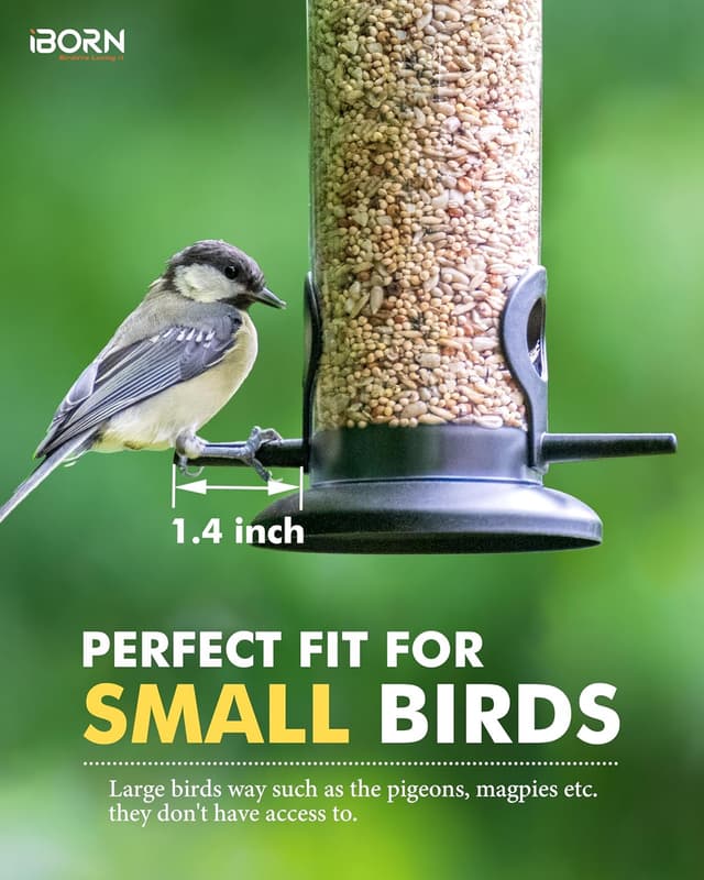 Thumbnail 4 de iBorn Metal Bird Feeder 8 Inch