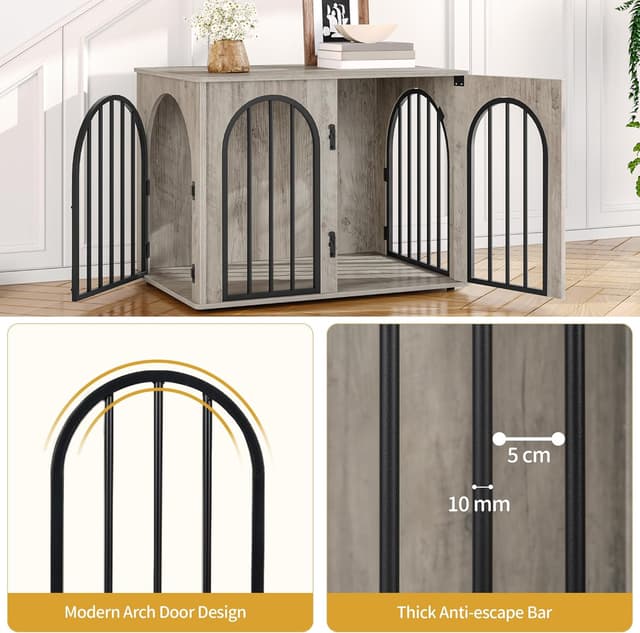 Thumbnail 2 de Hzuaneri Hundekäfig Möbel 80 cm Bogentür