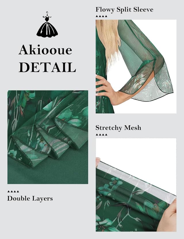 Detalle de Syphiby women’s chiffon square neck ruffle tunic top (3/4 sleeve, double layer mesh) M–3XL