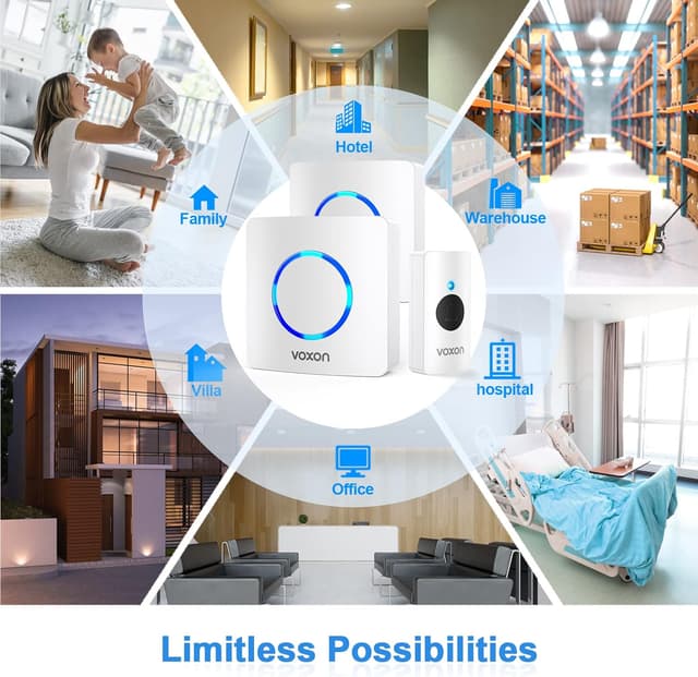 Thumbnail 6 de VOXON Wireless Doorbell 400m with 2 Receivers