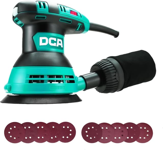 Detalle de DCA Random Orbital Sander (300W) with Dust Collection, 6 Variable Speeds, 125mm