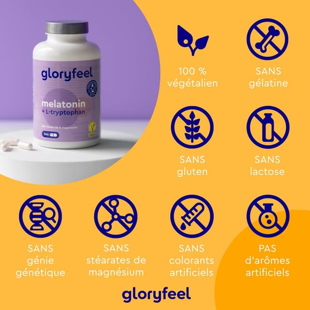 Thumbnail 3 de Complexe Mélatonine L-Tryptophane 240 gélules