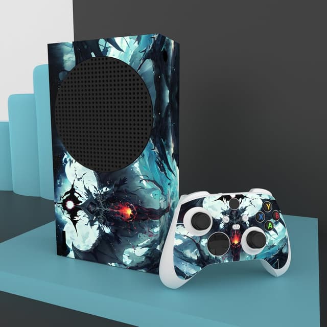 Detalle de playvital Custom Vinyl Skins for Xbox Series S (Field of Devil) – console skin & controller decal set