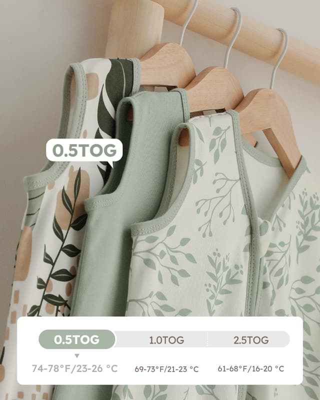 Thumbnail 5 de Yoofoss Baby Sleep Sack 0–6 Months, 3 Pack