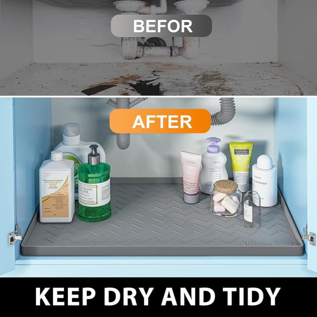 Thumbnail 5 de TigeJoy 34" x 22" Under Sink Mat Waterproof Protector