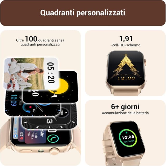 Detalle de IOWODO Smartwatch 1,91" rosa