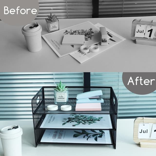 Detalle 2 de HIHOBDAY 3 Tier Paper Organiser 32.5cm