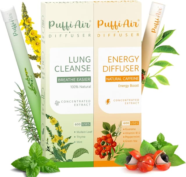 Imagen de PUFFIAIR Focus Energy Duo Diffuser Pen Set, 2 Count en OfertitasTOP