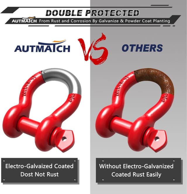 Thumbnail 4 de AUTMATCH D Ring Shackle 3/4" 41,887 lbs Tow Recovery