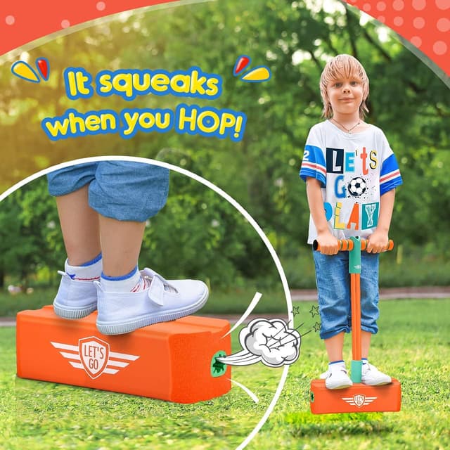 Detalle de Foam pogo jumper for kids, 5 squeaks