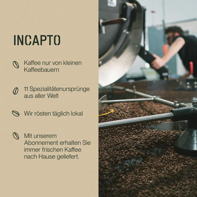 Detalle 2 de Incapto Spezialitäten-Kaffeebohnen Espresso 1 kg