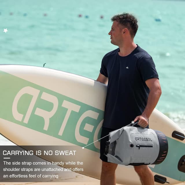 Detalle 2 de Dry Bag Upgraded multifunction waterproof dry sack (45L/40L/30L/20L) with phone/shoulder pads