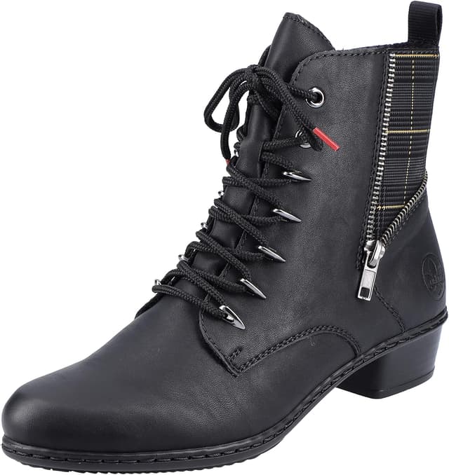 Detalle de Rieker Y0700 : bottine femme à talon plat en cuir synthétique