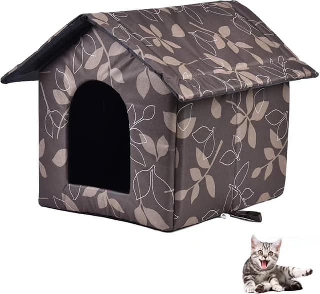 Detalle de MUYYIKA Foldable Winter Warm Oxford Cat Shelter – Waterproof outdoor dog & cat house