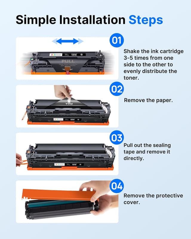 Thumbnail 6 de GPC Image 131X Compatible Toner Cartridges (HP 131X) for HP LaserJet Pro 200 Colour MFP — 4-Pack (Black, Cyan, Yellow, Magenta)