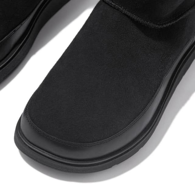 Detalle de Fitflop Gen-Ff Lederstiefelette schwarz mit Microwobbleboard-Technologie