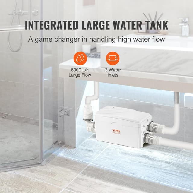 Thumbnail 2 de VEVOR Hebeanlage 350 W, 6000 l/h Abwasserpumpe 🚰