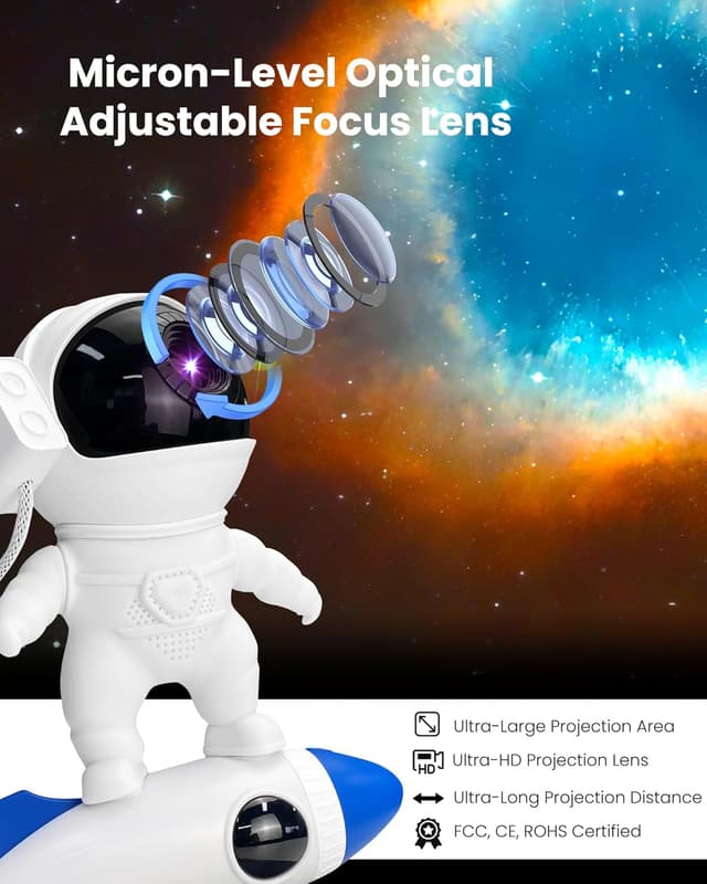Detalle de MERTTURM Sternenhimmel Projektor mit 13 HD 4K Planetenscheiben und 9 Farben