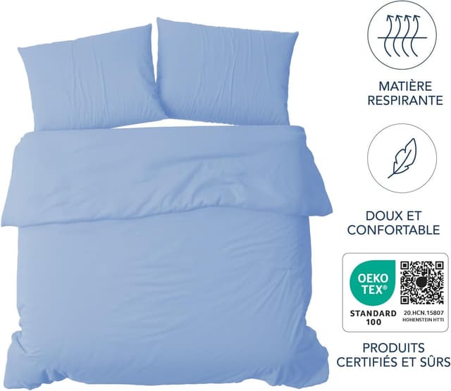 Thumbnail 1 de Dreamzie Housse de Couette 200x200 Bleu