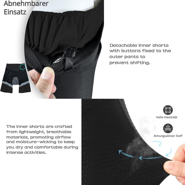 Thumbnail 4 de Wulibike Radlerhose Damen 2 in 1