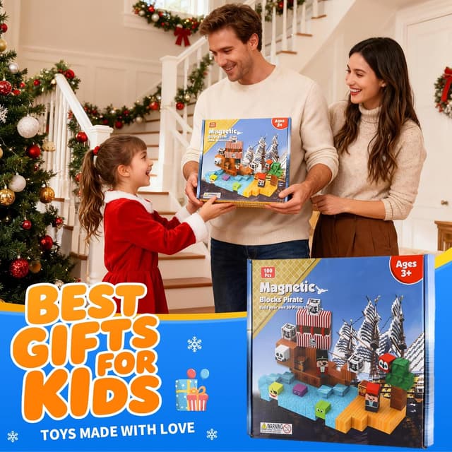 Thumbnail 6 de Pirate ship magnetic blocks for STEM, Age 3-10