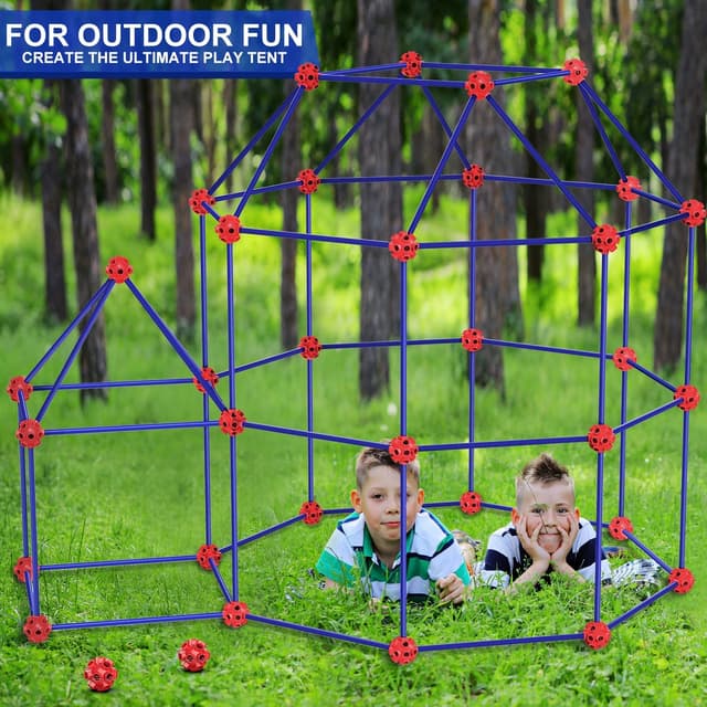 Detalle 2 de V-Opitos 180-Pack Fort Building Kits for Kids (STEM STEM-Style Building Toys, Ages 4–8+)