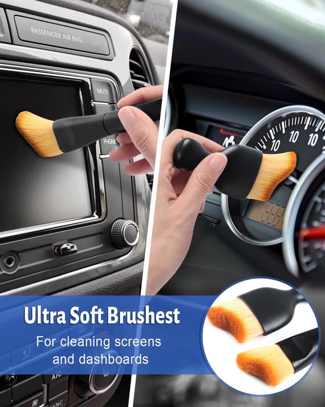 Detalle de Caianwin car cleaning brush set 5 piece