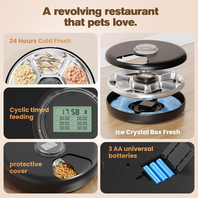 Thumbnail 6 de Comedero automático gato 6 comidas programables